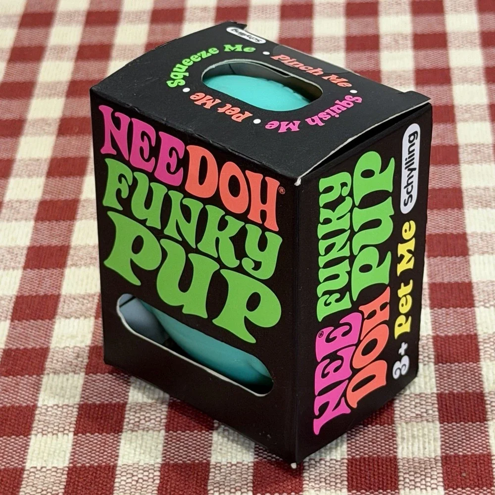New NEEDOH Funky Pup Puppy DOG Nee Doh Stress Ball SQUISHY Fidget Toy - BLUE